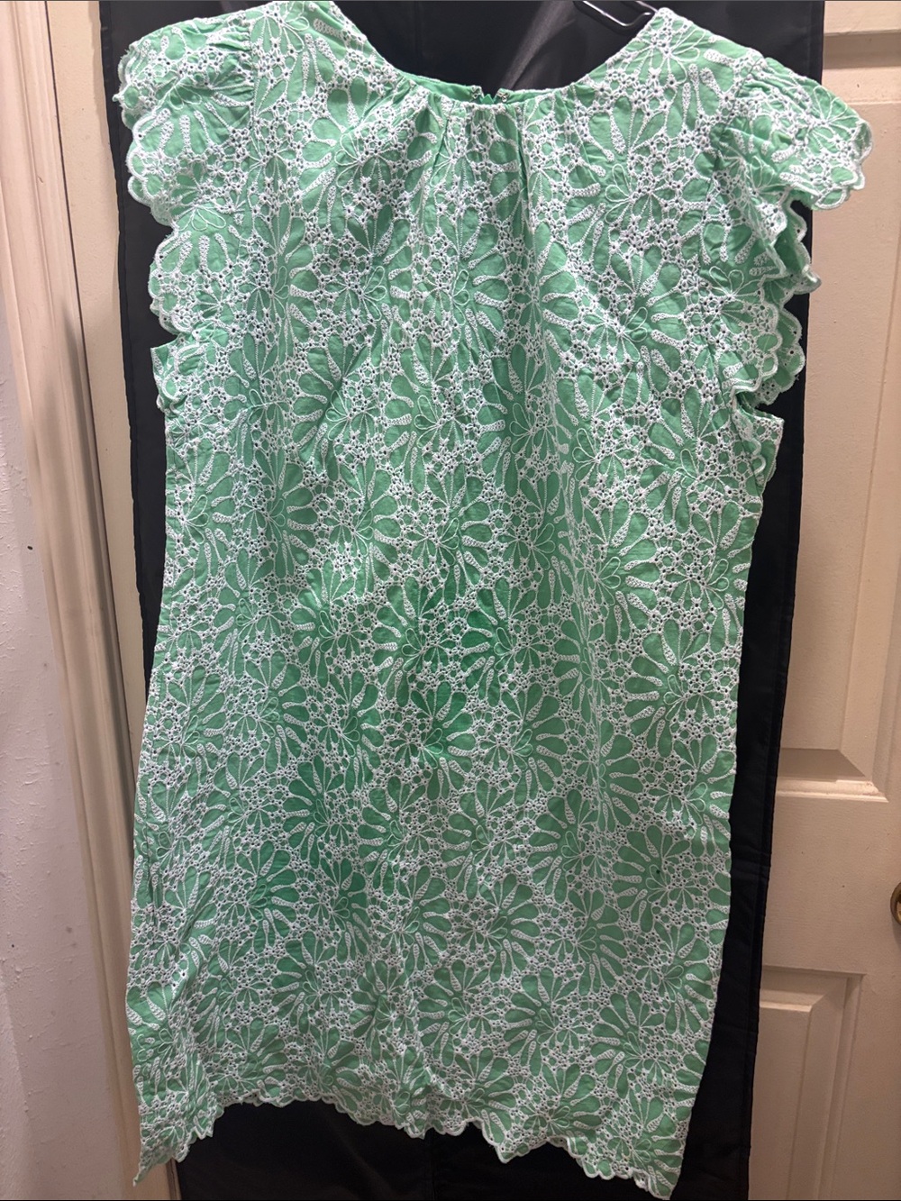 LOFT Mint Green Eyelet Midi Dress
